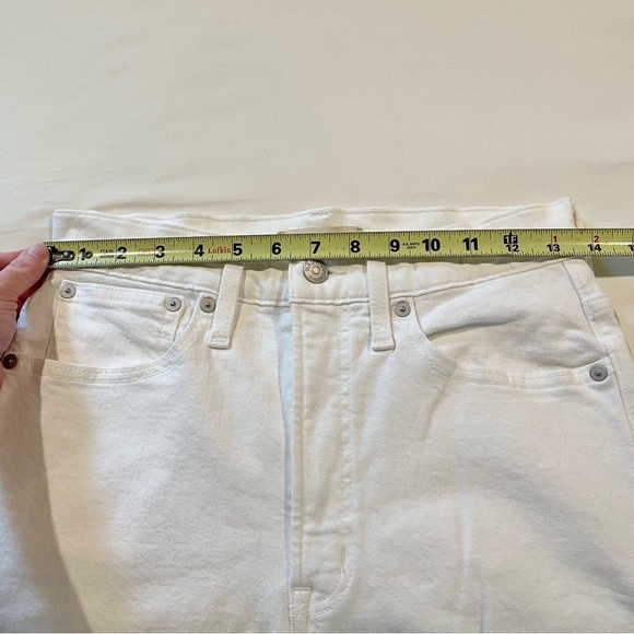 Madewell The Perfect Vintage Straight Jean in Tile White: Ripped Knee Edition 26 - Picture 10 of 13